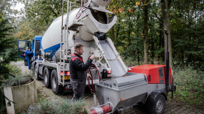 Gieten van een schuimbetonvloer